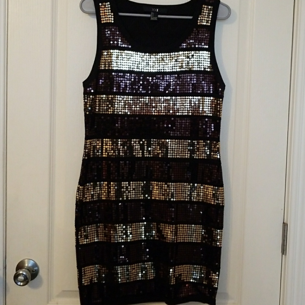 Black Sequin Dress